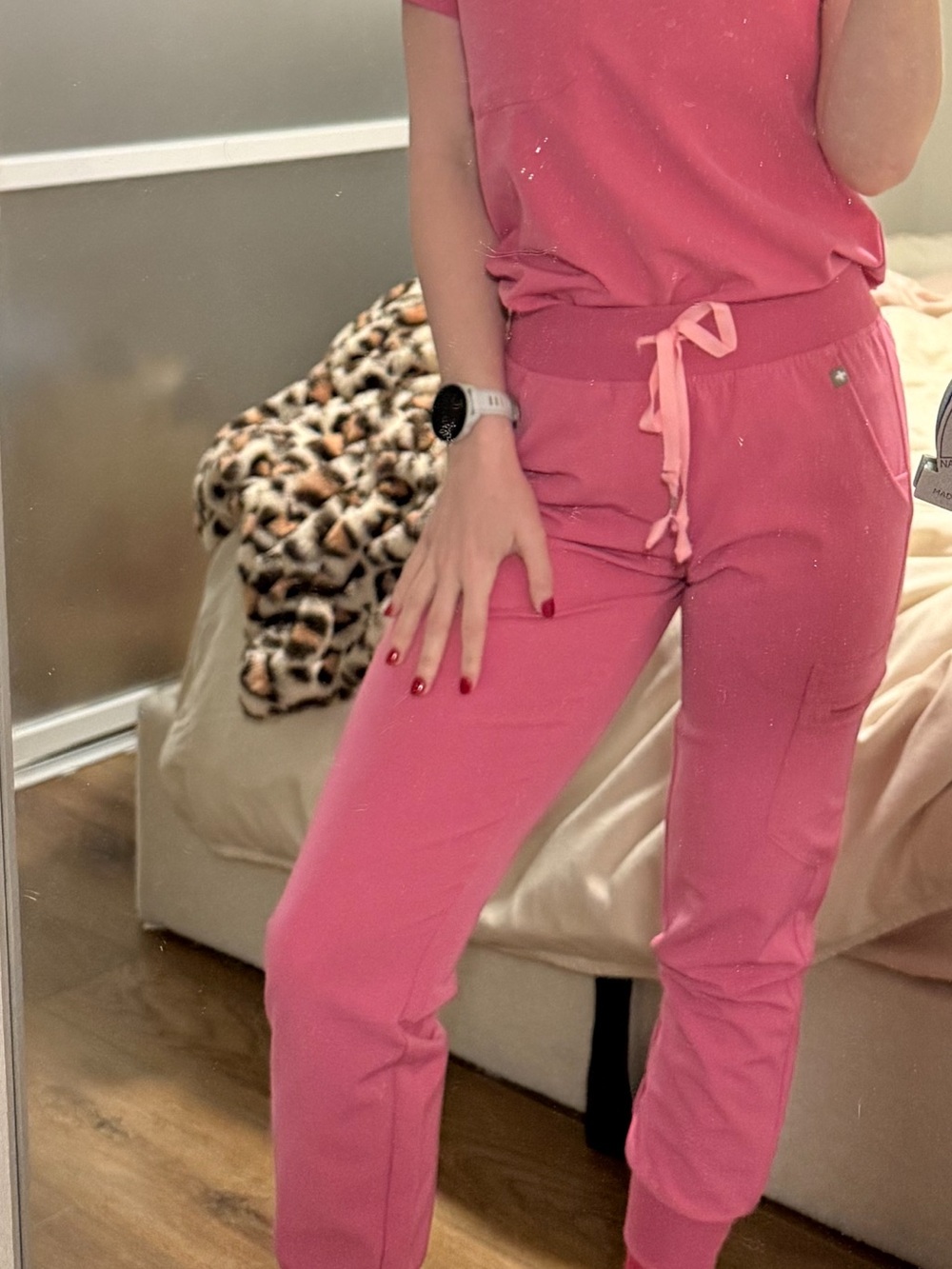 Figs Women's Pink Jogger Scrub Set - Picture 2 of 2